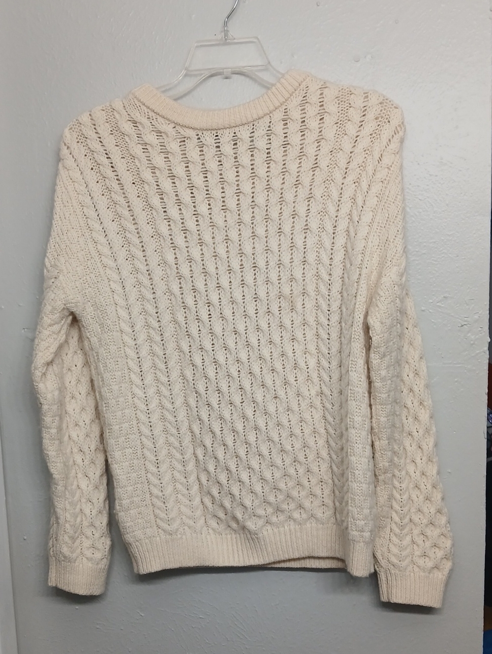 Aran Crafts Cream Cable Crewneck Sweater